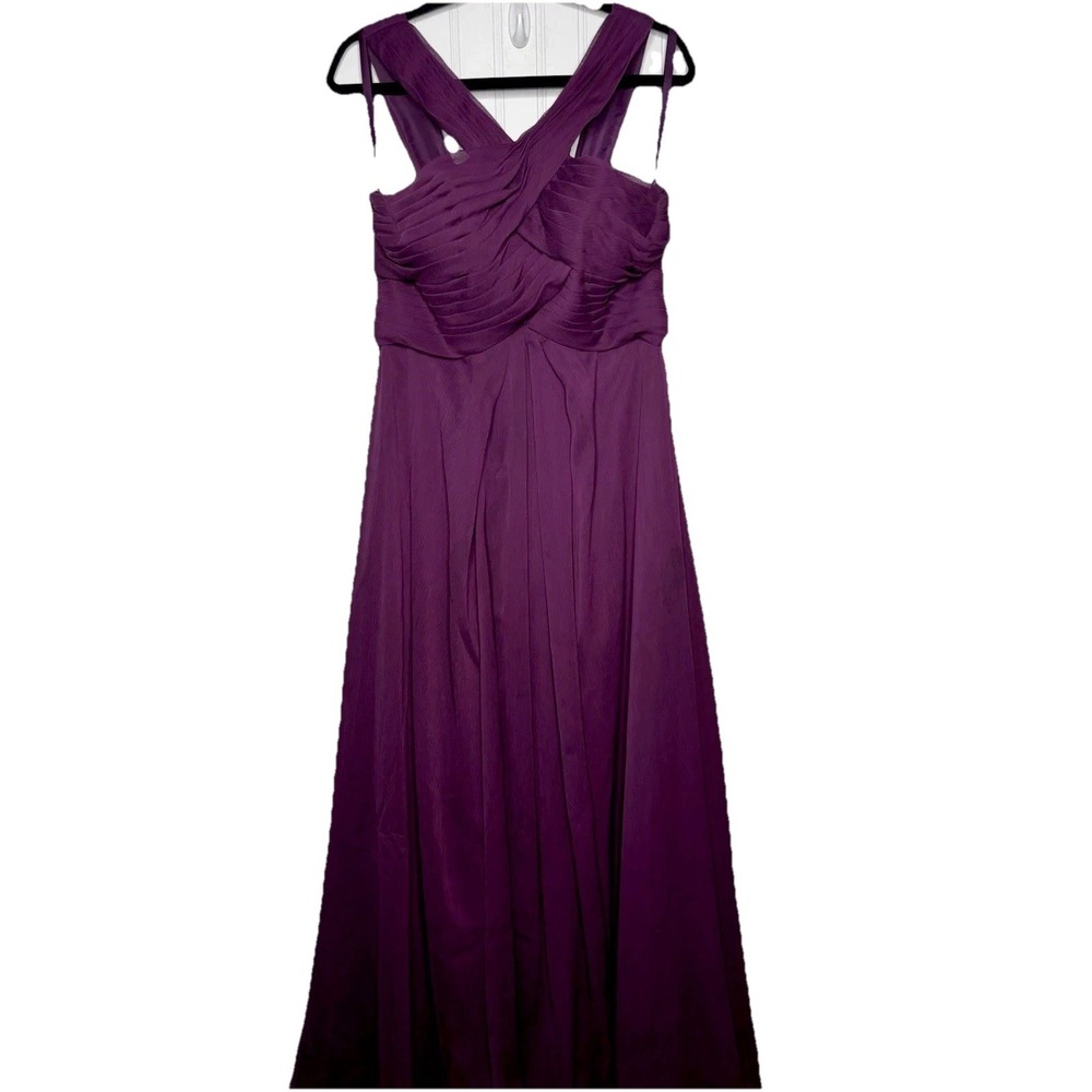 Morilee Madeline Gardner Dress Formal 12 Purple Plum Flowy Fairy Prom Bridesmaid